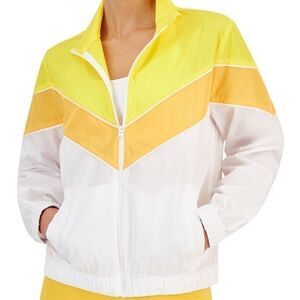 Id Ideology Women's Chevron Striped Windbreaker jacket 
,